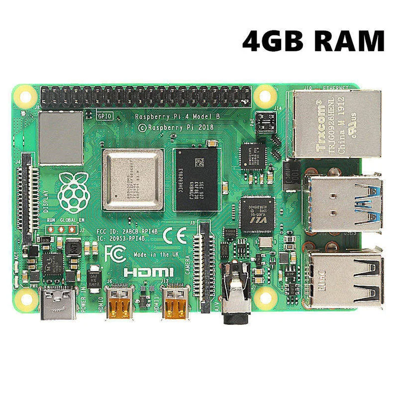 Последние Raspberry Pi 4 Model B с 1/2/4gb Ram Bcm2711 4 ядра Cortex-a72 Arm V8 1,5 ГГц Поддержка 2,4/5,0 ГГц Wi-Fi Bluetooth 5,0 - Комплект: 4GB