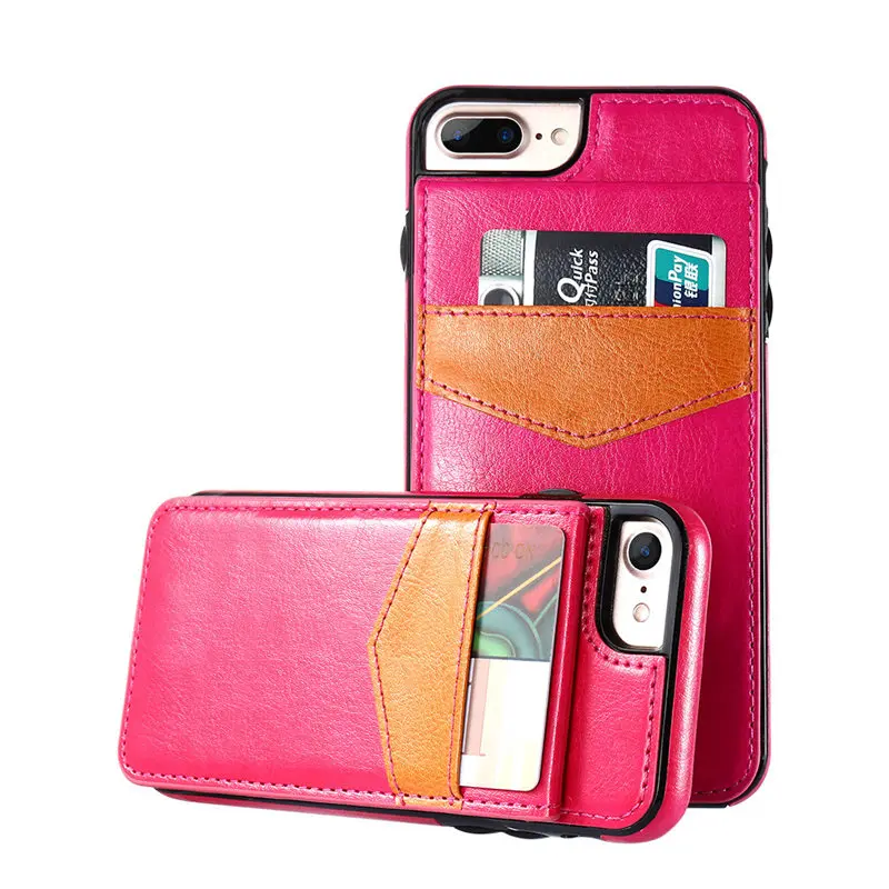 HOT PINK CASE 5S Новое прибытие Кожа PU Мода Роскошь Грязь-упорно / Антидетонационные Wallet чехол для Iphone 5 / 5S Горячая сотовый телефон чехол для iPhone5 - Цвет: HOT PINK CASE