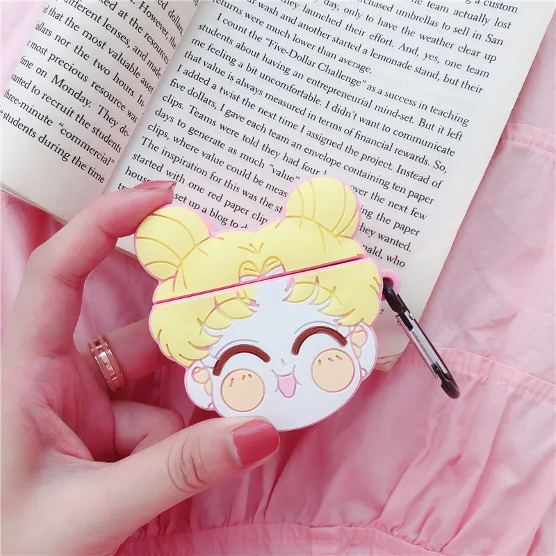 Сейлор Мун Tsukino Usagi чехол для наушников гарнитура Защитная крышка брелок держатель аксессуары подарок