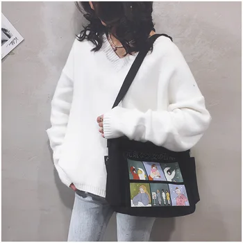 

Crossbody Bag for Women Large Capacity Multipurpose Canvas Crossbody Bag Shoulder Bag with Cartoon Patterns for Women