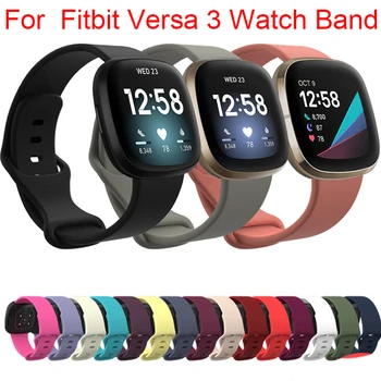 

In Stock!! Silicone Strap For Fitbit Versa 3/Sense Smart Watch Band Replacement L/S Bracelets For Fitbit Sense Wristbands Correa