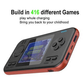 

Retro Handheld Game Player 2.8 inch Game Player Console Gamepad Built-in 416 Games with 8000mAh Power Bank Colorful Screen