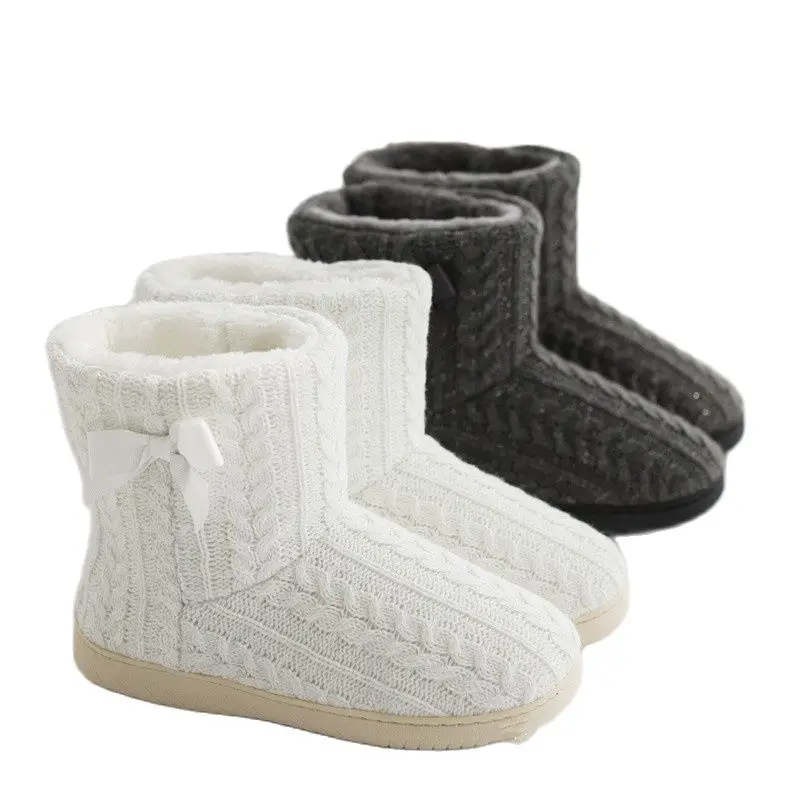 Suihyung mujeres tobillo Botas de invierno zapatos para suelo de interior de algodón acolchado corto de Botas damas Cachemira gruesa arco mujer Botas