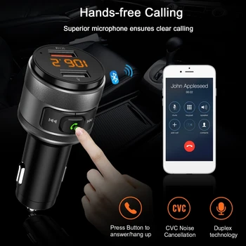 

Dual USB Ports Car Charger Car Bluetooth FM Transmitter Modulator MP3 Player Wireless Audio Receiver Handfree Kit Dropshipping