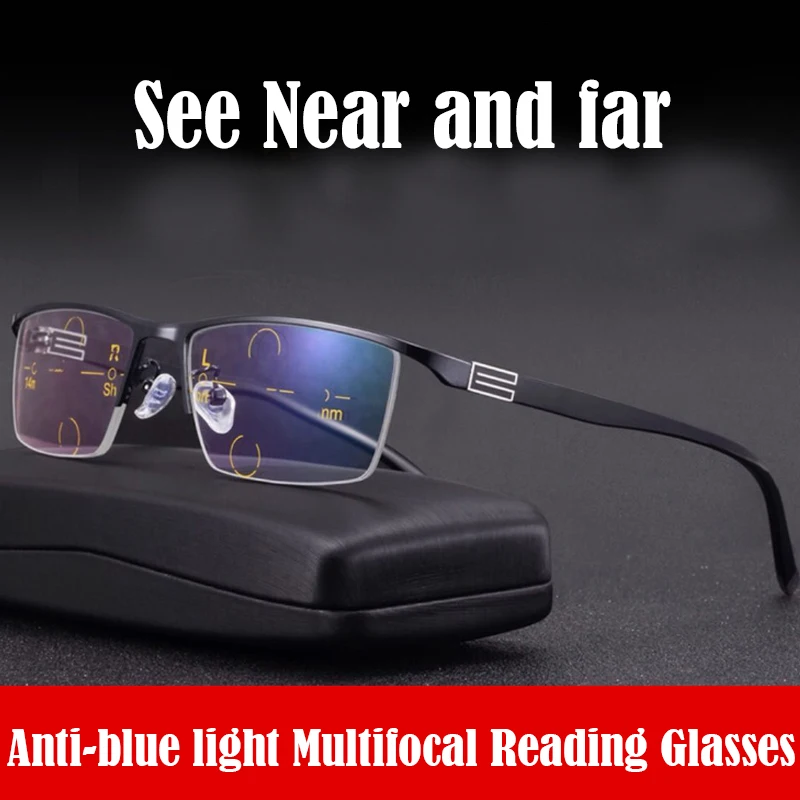 Germania occhiali da lettura multifocali progressivi con lenti luminose  anti blu occhiali multifunzione vicini e lontani occhiali bifocali 1.0  3|glasses presbyopic|bifocal readingreading sun glasses - AliExpress