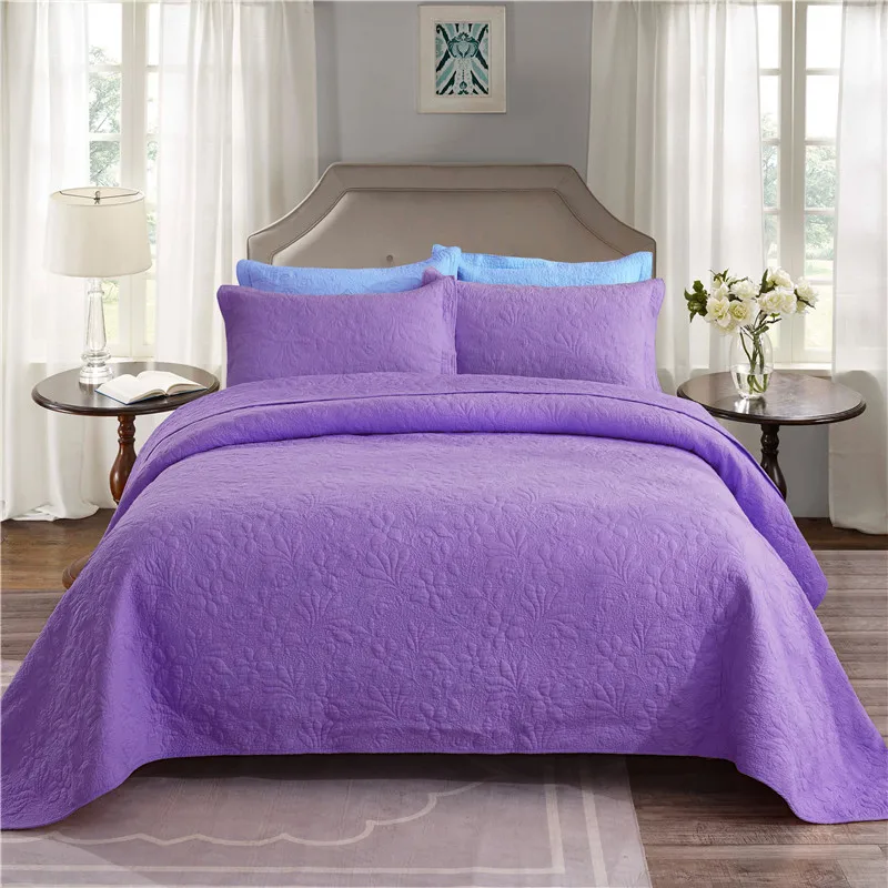 Белый цвет вышивка американский стиль хлопковой одежды высокого качества лоскутное одеяло король размеры краткое с Три-дэ принтом постельные принадлежности Подушка Чехол 3 предмета в комплекте - Цвет: Черный