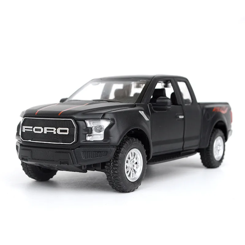 

High quality 1:32 Raptor F150 pickup alloy model,simulated metal sound and light pull back model,children's toys,free shippin
