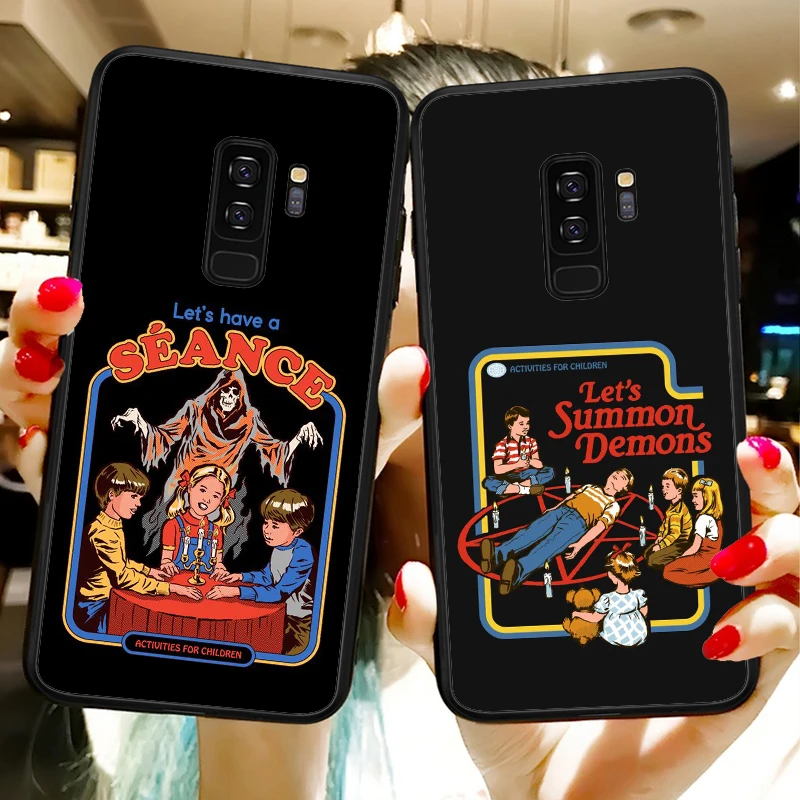 Хэллоуин сатана Винтаж Let's Summon Demons черный мягкий ТПУ телефонные чехлы для samsung Galaxy S10 S10PLUS S8 S9 Plus note 8 S7Edge