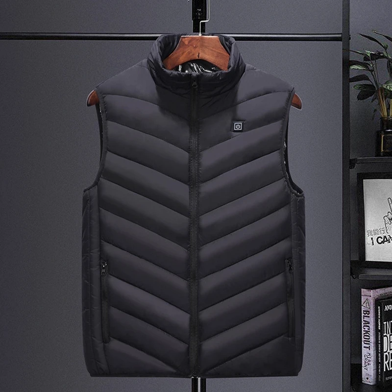 Men Autumn And Winter high quality Heated Vest Zones Electric Heated Jackets Men Graphene Heat Coat USB Heating Padded Jacket 1