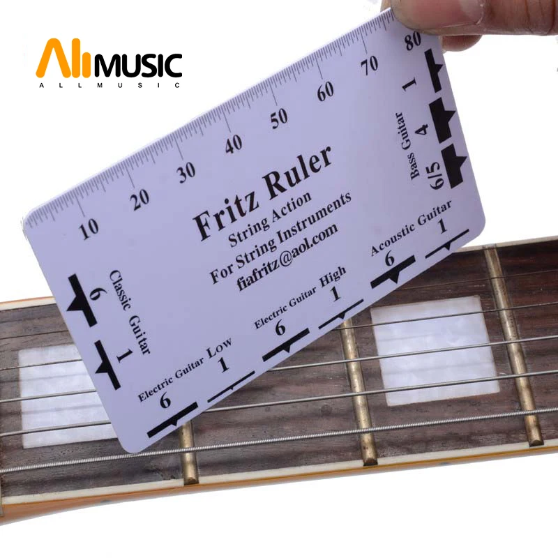 

Plastic String Action Pitch Ruler Gauge Tool in/mm for Guitar Bass Firtz