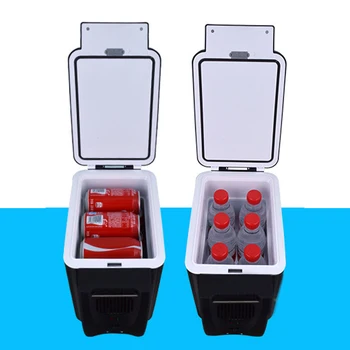

Car Refrigerator 6L Portable Electric Cooler Less Noise Environmentally-friendly with Shoulder Strap Travel Refrigerator