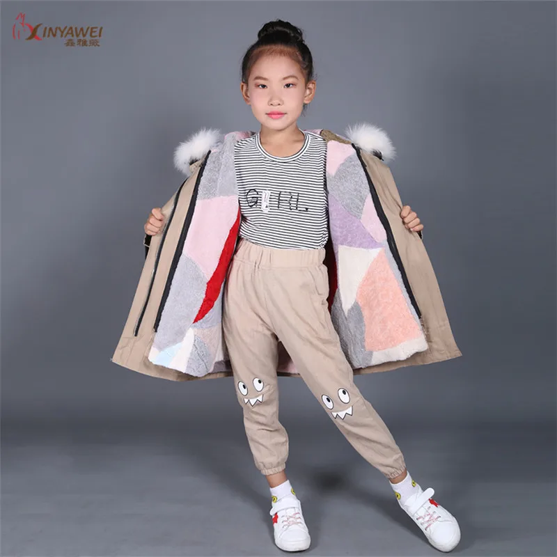 Fashion New Factory Direct Wholesale All Kinds Of Children Winter Warm Coat Rex Rabbit Lining Accessories Fur Collar