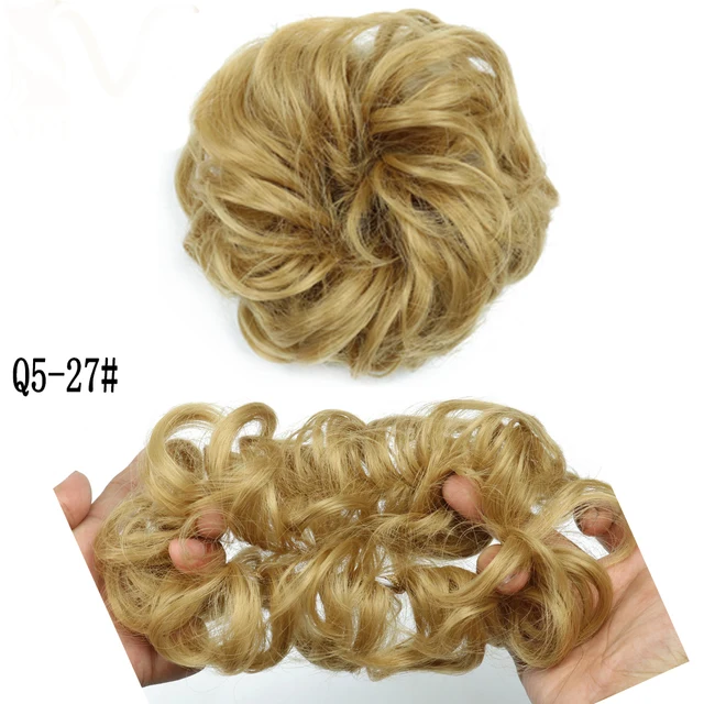 MERISIHAIRHair Extensions Wavy Curly Messy Hair Bun Extensions Donut Hair Chignons Hair Piece Wig Hairpiece headwear rings ring 27