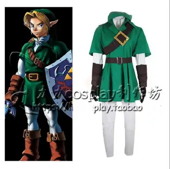 

Anime The Legend of Zelda Cos Breath of the Wild Link Costume Dress Whole Set Suit For Halloween Carnival Cosplay Costume