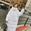Women Winter Long Coats Parka Oversized Solid Jackets Vintage Female Loose Casual Thick Warm Down Parkas Cotton Padded Outwears ► Photo 2/6
