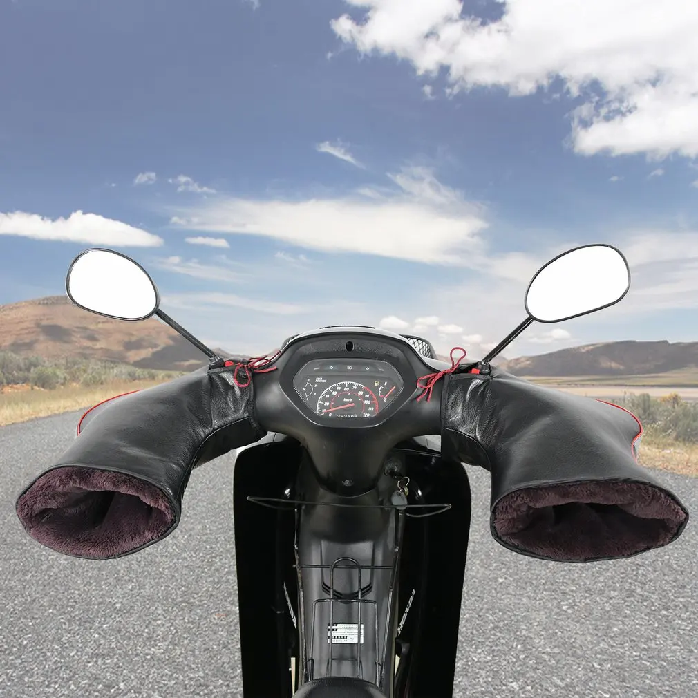 

Motorcycle Handlebar Cover Winter Cold-proof Thickened Warmth Electric Vehicle Windproof Handlebar Cover