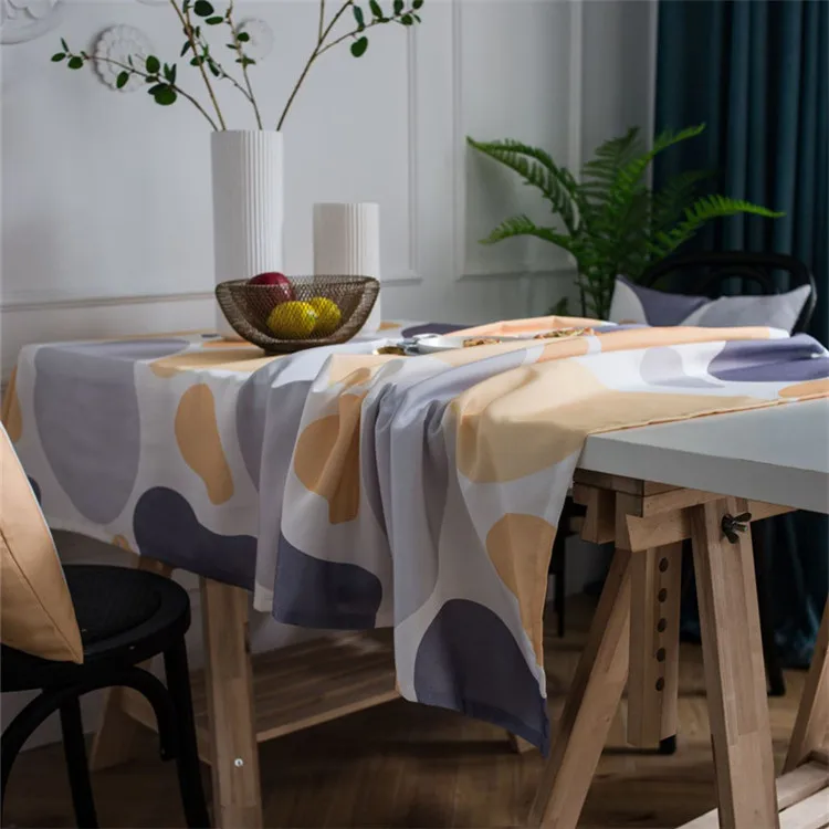 Free Shipping Yellow Cobblestones Tablecloth Table Cover Mantel De Mesa Multifunction Printed Cloth Nappe Centrini Moderni Obrus