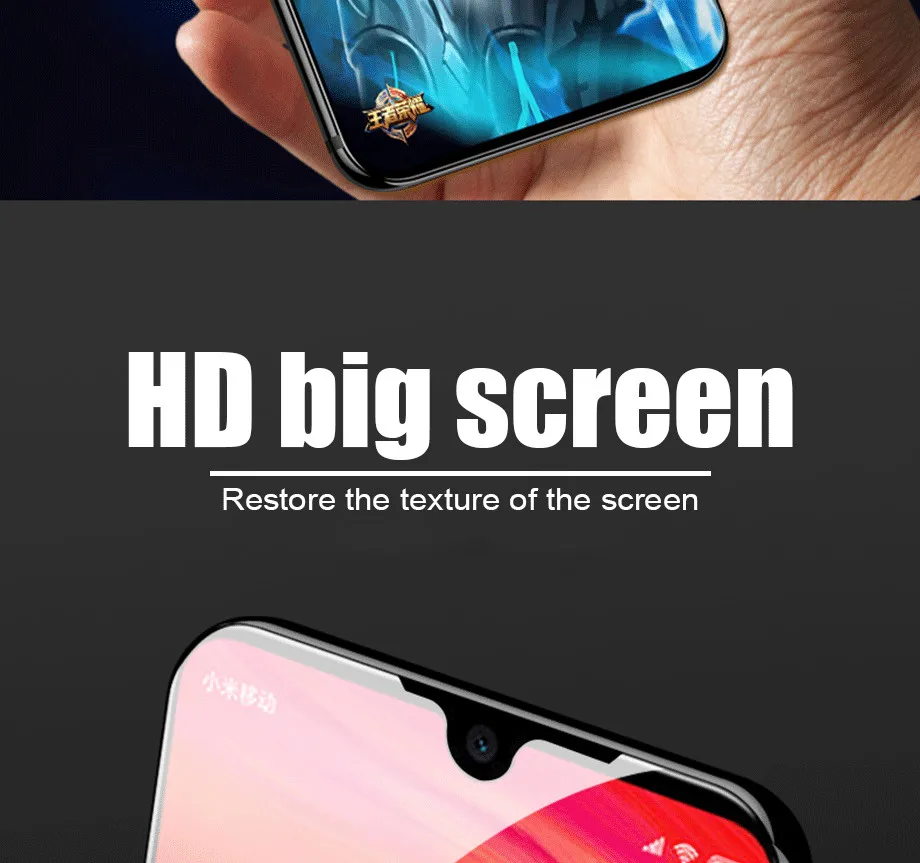 500D полное покрытие краев закаленное стекло для XiaoMi Redmi Note 7 Pro стекло для Redmi 7 8 8A защита экрана K20 стеклянная пленка
