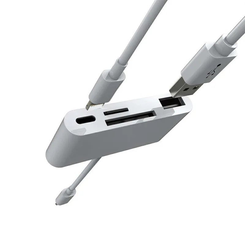 Для зарядки Apple OTG мульти-функциональный четырех-в-одном устройство для чтения карт памяти sd карты OTG мульти-функциональный Apple кард-ридер