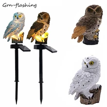 Owl Shape Solar Powered LED Lawn Lamp For Outdoor Yard Decoration Lights Automatic Lighting Waterproof Garden Landscape Light