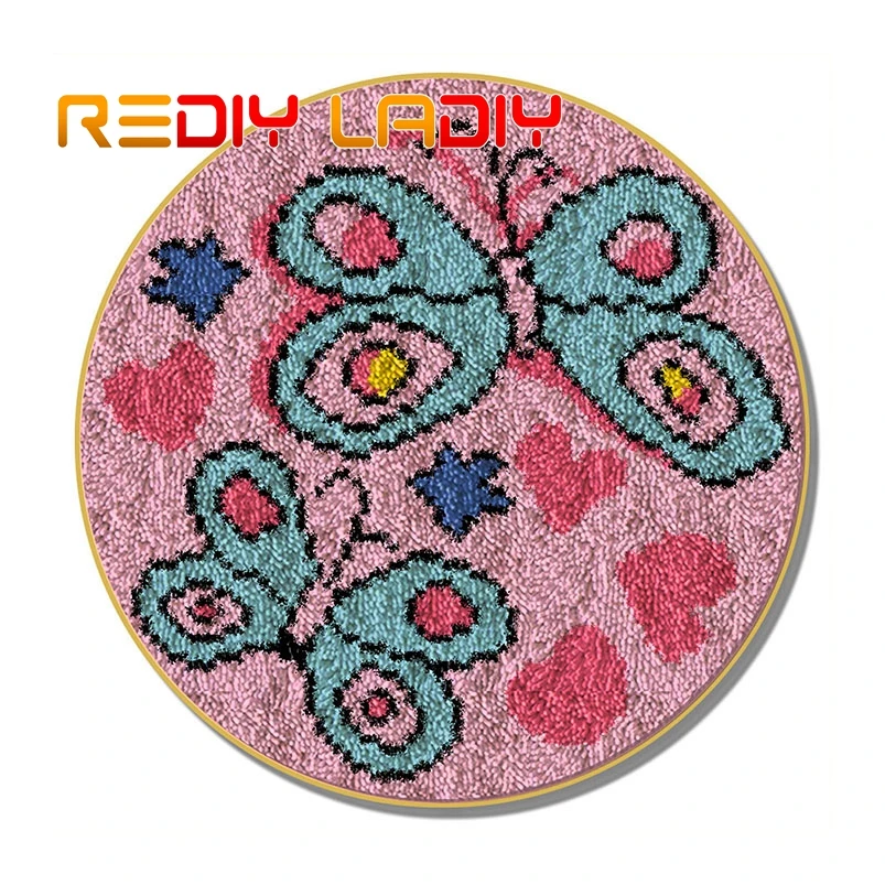 Крючок с защелкой, коврик для вязания крючком, ковер, медведь, воздушный шар, акриловая пряжа, предварительно напечатанный холст, коврик для подушки, вязание крючком, гобелен, искусство и ремесла - Цвет: ZD567