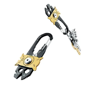 

Portable EDC Portable Mini Utility 20 In 1 Pocket Multi Tool Keychain Outdoor Camping Key Ring