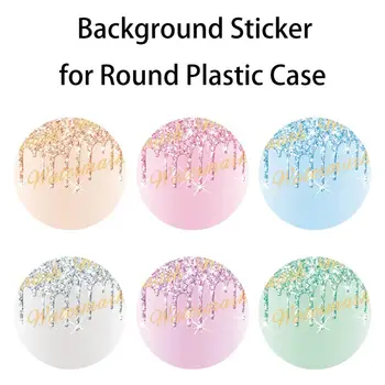 

Digital Dripping Background Stickers to be Put Inside the Round Plastic Cases Custom Logo