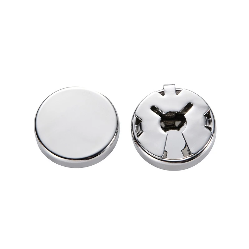 Button Covers Crystal Cufflinks 1 Pair Brass Round Cuff Button Cover Cuff Links for Wedding Formal Shirt Men's Formal Button Covers Imitation Links