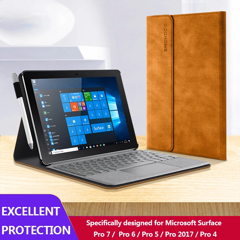 Protective Case For Microsoft Surface Pro 7 6 5 4 With Pen Holder Magnetic Tablet Stand Cover For Surface Go Laptop Sleeve Tablets E Books Case Aliexpress