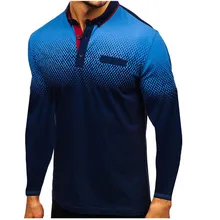 Новинка осени, модная футболка поло для мужчин, хлопковая Повседневная рубашка поло с длинным рукавом, Мужская Высококачественная рубашка поло с отложным воротником