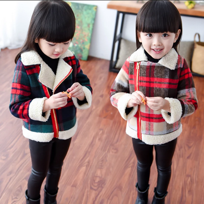 

Kid Girl Jackets Winter Wool Coat for Girls Teens Autumn Jacket Warm Outerwear Children Windbreaker 4T