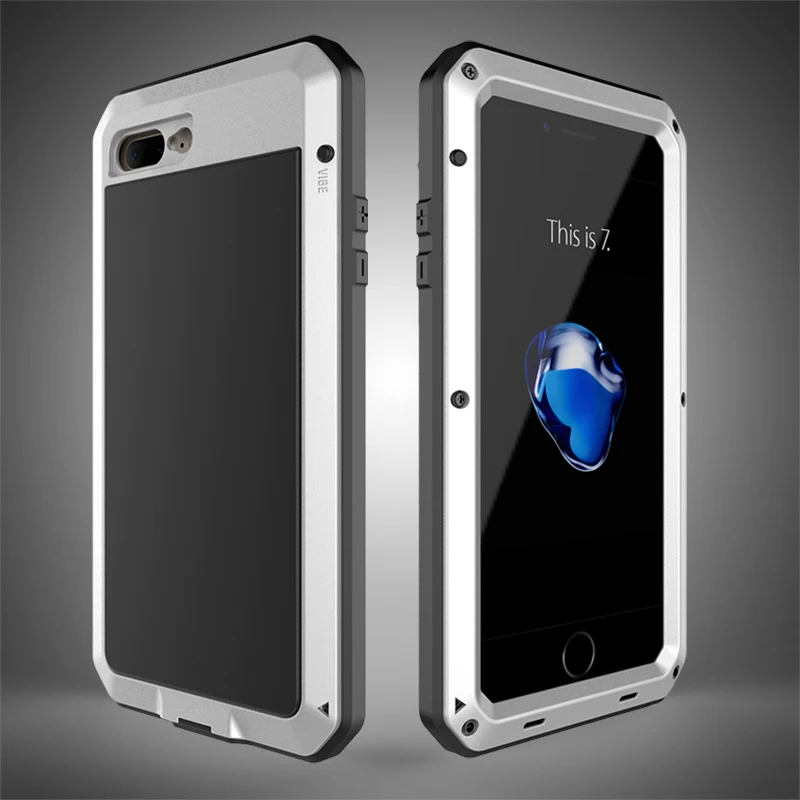 Роскошный противоударный защитный чехол для телефона Doom s для iPhone X, XR, XS, Max, 8, 7, 6, 6s Plus, 5, 5S, 5C, SE, чехол, стеклянная пленка, водонепроницаемая металлическая пленка