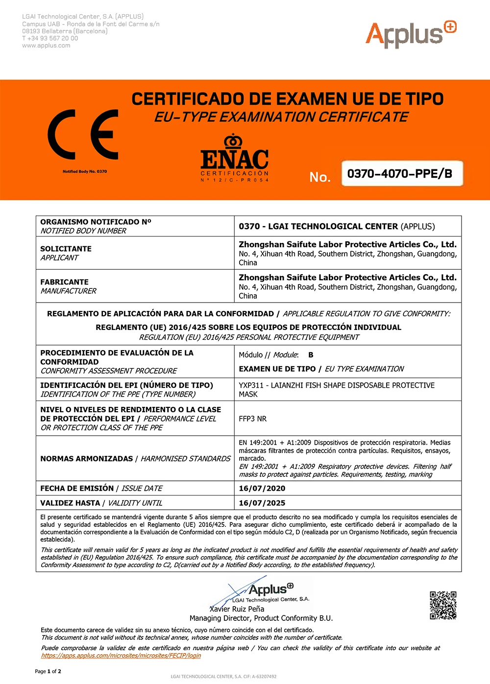 LAIANZHI CE FFP3 Face Masks Valve Protective Disposable Virus Headwear Mouth Approved Hygienic