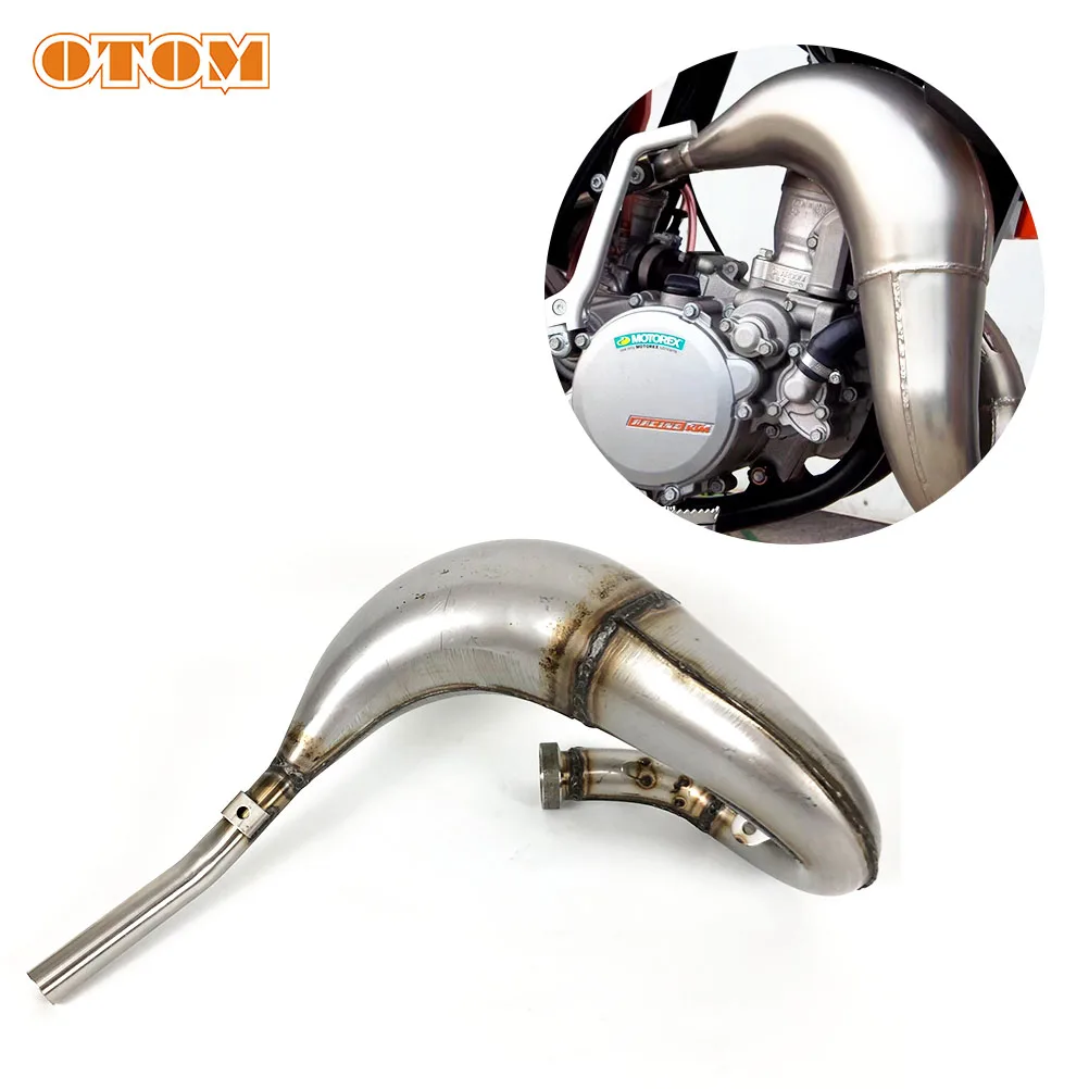 OTOMMotorcycleExhaustFrontSectionMufflerSteelEngineOutlet