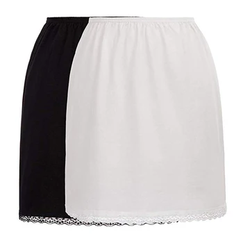 

Lined Skirt for Women Skirt Women Summer Elastic Waist Petticoat Anti-transparent Skirt Milk Silk Lace Skirts One Size