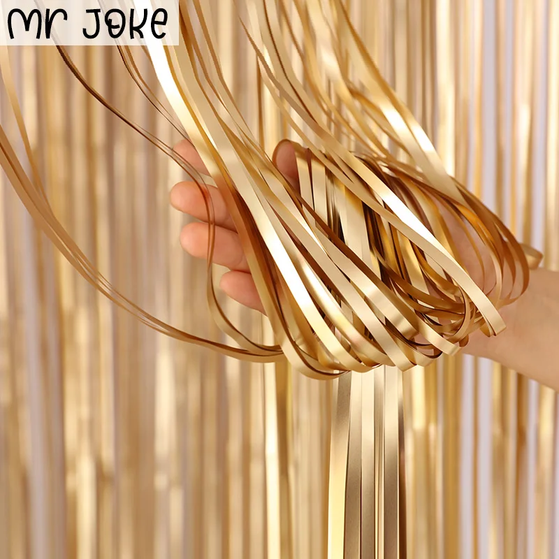Matte Foil Tassel Fringe Curtain for Celebrations and Events