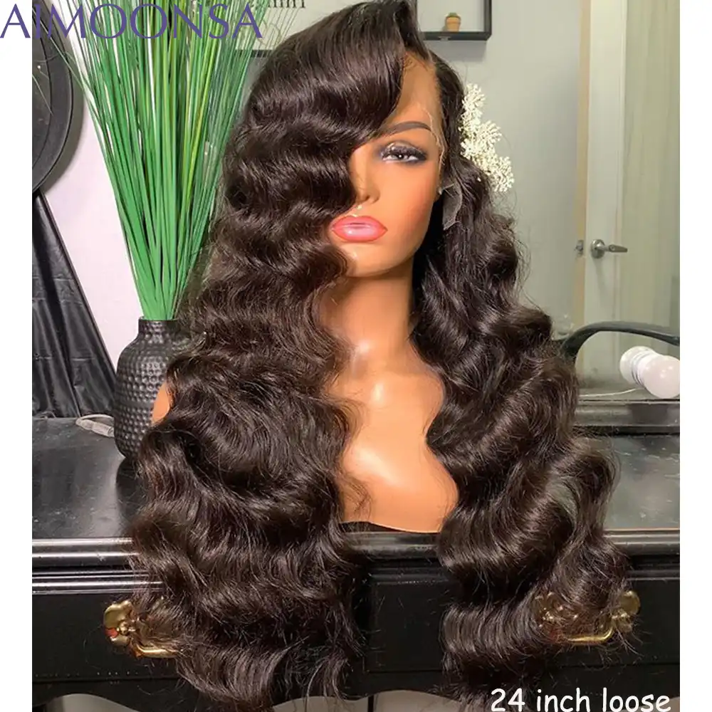 Loose Deep Wave Wig For Black Women 360 Lace Frontal Human Hair Wig Pre Plucked Bleached Knots Wigs Brazilian Hair Wigs 150 Remy Human Hair Lace Wigs Aliexpress