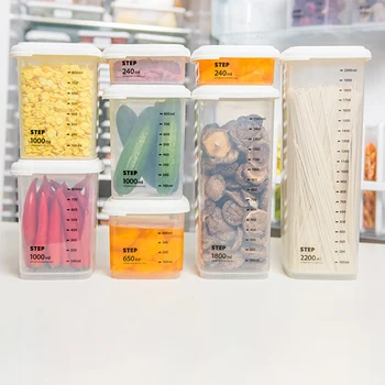 

Food Storage Container with Lids Lightweight Plastic Airtight Jar Seal Pot for Kitchen Pantry Organization