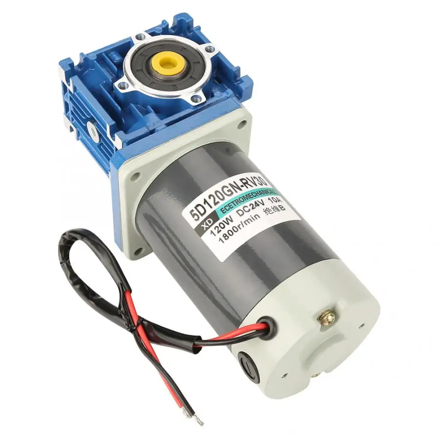 Двигатель постоянного тока DC24V 120 Вт 5D120GN-RV30 червячный мотор-редуктор, регулируемая скорость с самоблокирующимся электродвигателем