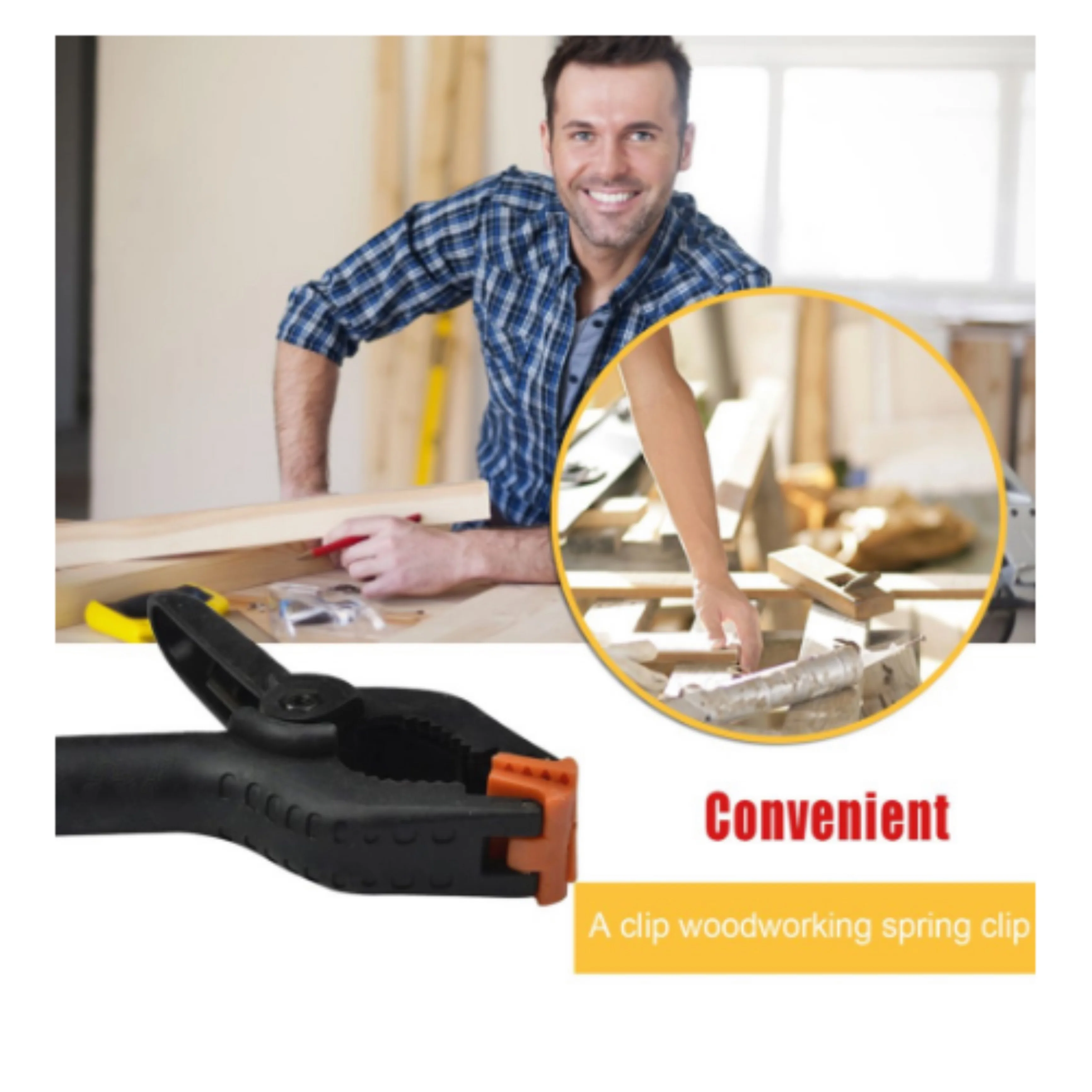 Деревообрабатывающие Пружинные зажимы " 3" " 4,5" " 9" дюймов DIY инструменты пластик нейлон для фотостудии зажим для фона тяжелый
