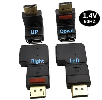 

90 Degree up /down /left/ right Angled DP DisplayPort Male to Female Converter Extension Adapter Connector（With lock)