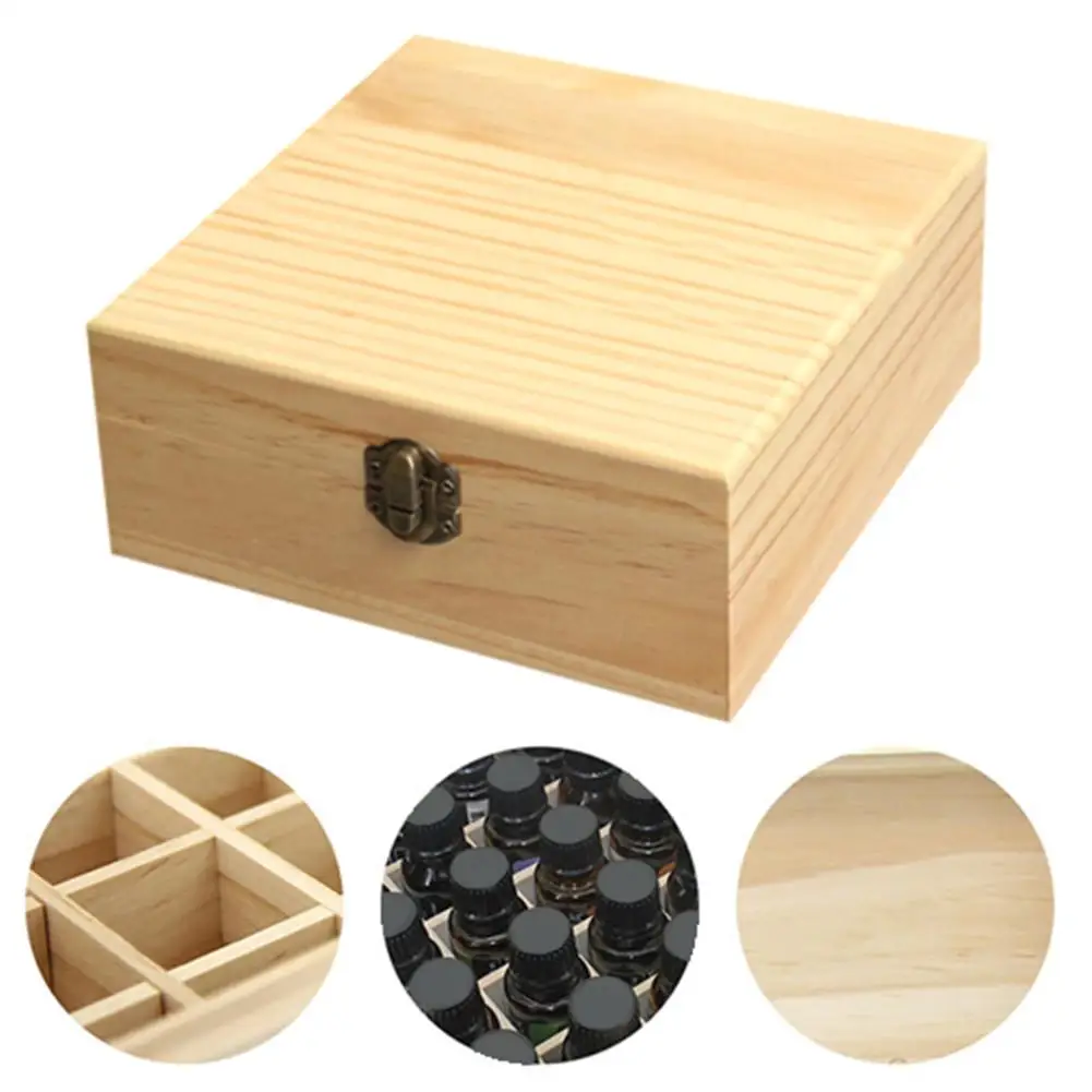 

25 Compartment Essential Oil Storage Box Wood Box Oil Bottle