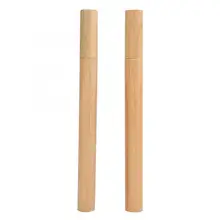 Портативный деревянный многоразовые палочки дозирующая детская ложка для хранения трубы Чехол Коробка переноска для дома на открытом воздухе