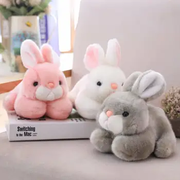 

15X20CM Large Plush Rabbit Doll Toy Simulation Crawling Animal stuffed Plush Toys Dolls Home Sofa Decor Kids Educational Toys