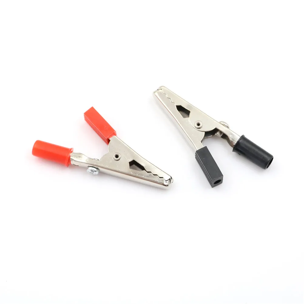5 Pcs Mix Color 55mm Metal Alligator Clips Plastic Handle Test Probe Hot Sale