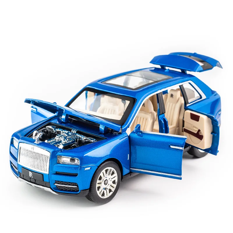 

KIDAMI 1:24 Rolls Royce Cullinan Alloy Car Model Diecast Simulation SUV Metal Car Pull Back Long Cars Collection Kids Boy Gifts