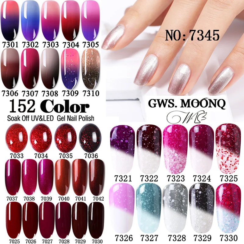 

GWS MOONQ 7ml Matte Top Coat Color UV Gel Nail Polish Gray Series Semi Permanent Soak Off UV Gel Varnish DIY Nail Art Gel Paint