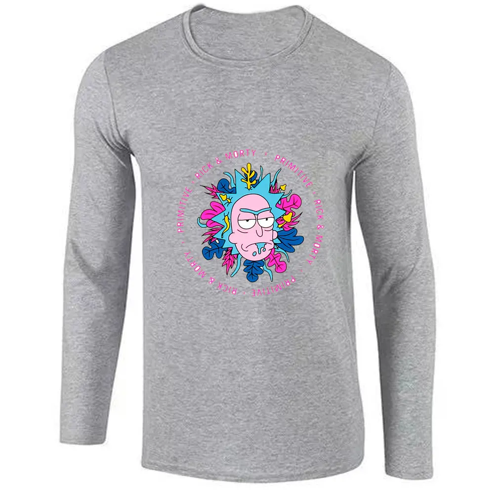 Rick and Morty Pickle Rick Cartoon European Size Long Sleeve T Shirt Men Autumn Top 100% Cotton Man's T-shirt Homme Fitness Rick and Morty Pickle Rick Cartoon European Size Long Sleeve T Shirt Men Autumn Top 100% Cotton Man's T-shirt Homme Fitness