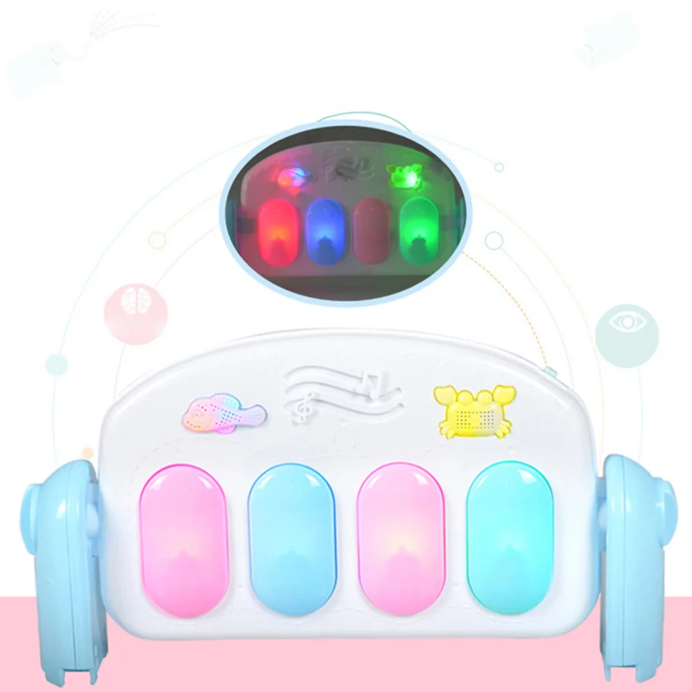 Baby Multifunctional Play Mat Baby Gym Toys Soft Lighting Rattles Musical Blue Pink Toys for Babies Play Piano Gaming Carpet