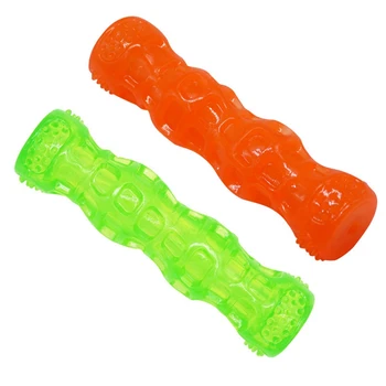 

Squeak Dog Chew Bone Toy Bite Resistant Durable Tough Rubber Non-Toxic Tooth Cleaning Toy for Aggressive Chewer Floating Toy